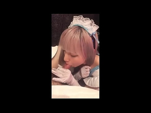 ❤️ 日本偶像[mayuka]，法国女仆装，第一部分，口交和用乳液打飞机 Porno vk
